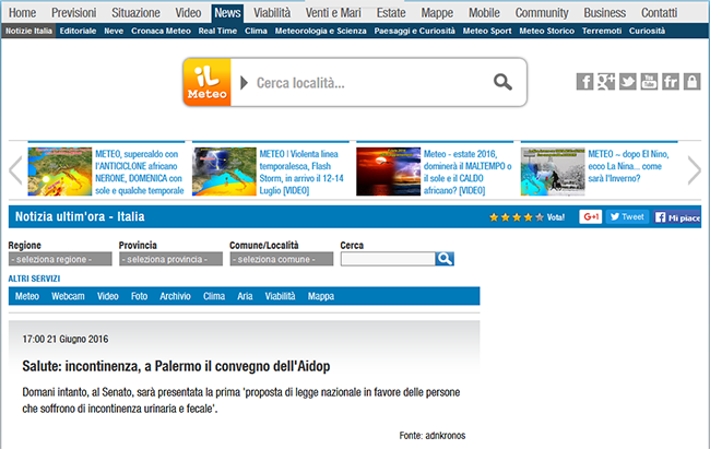 il meteo it incontinenza aidop